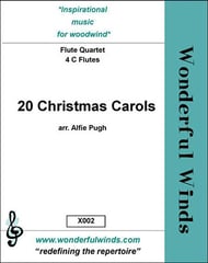 20 Christmas Carols C Flute Quartet cover Thumbnail